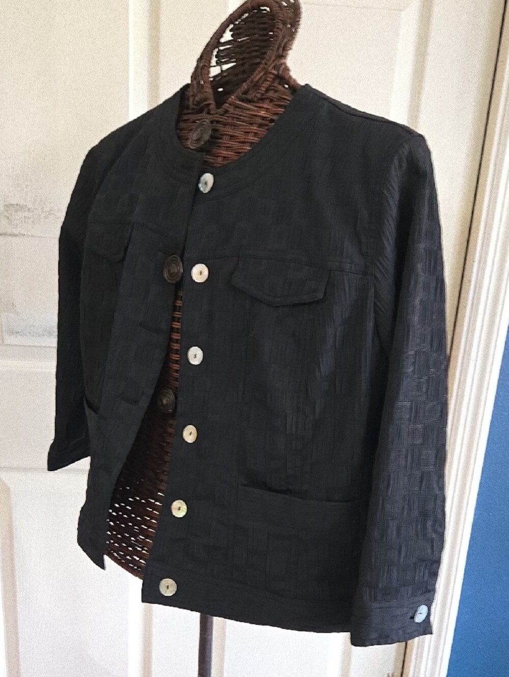 Ruby Rd. Black Textured Cropped Jacket - Picture 10 of 12